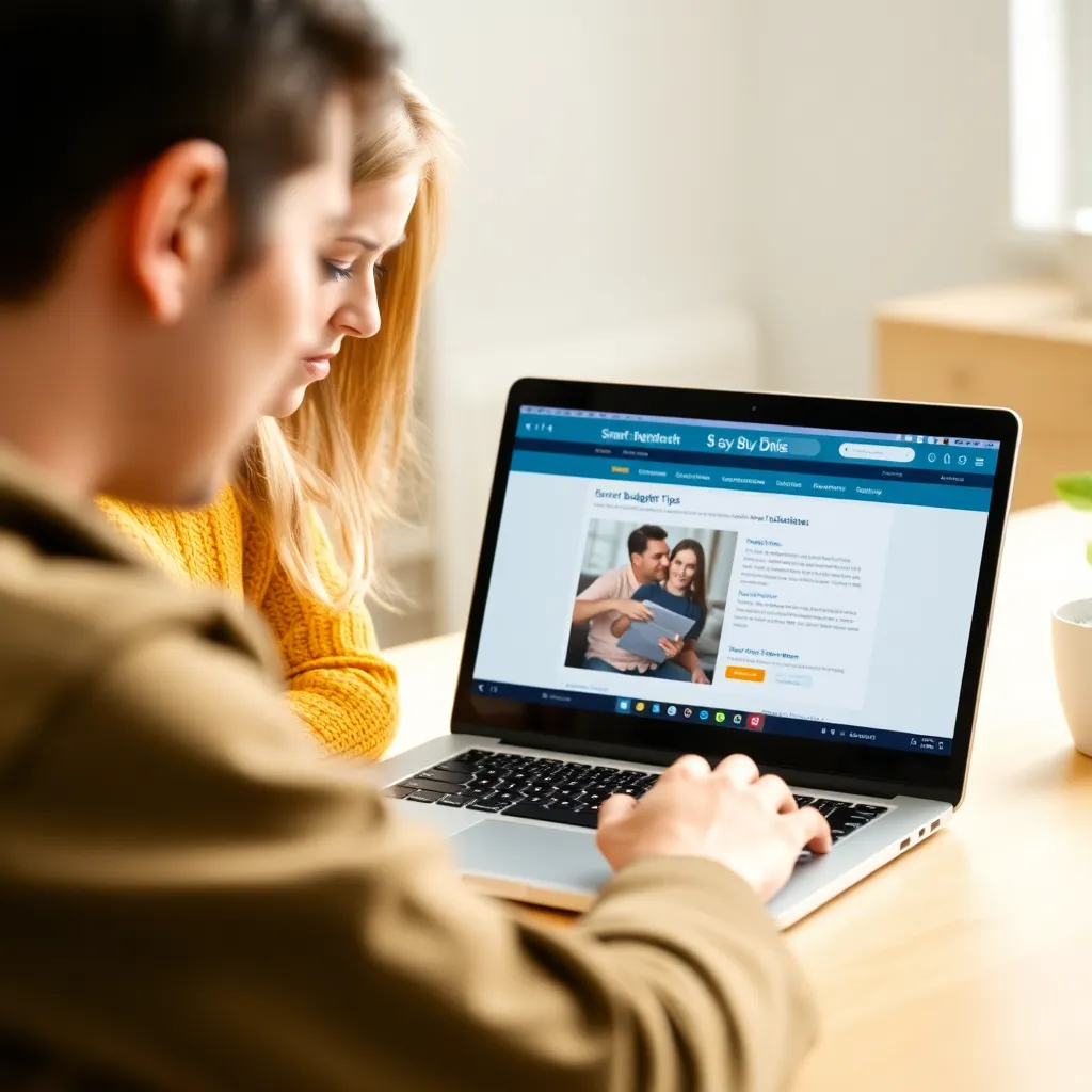 Familie die online toeslagen aanvraagt op een laptop