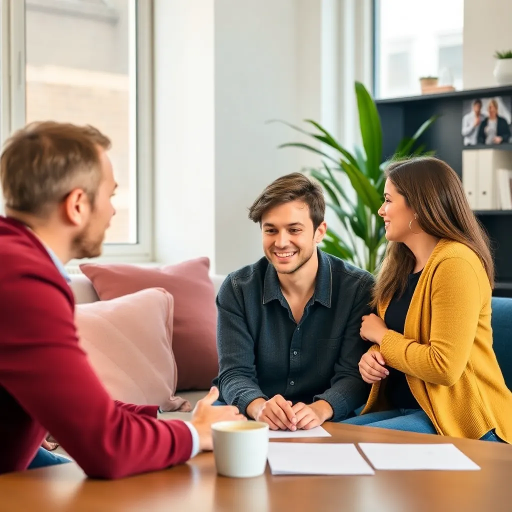 Nederlandse familie bespreekt hypotheekopties met financieel adviseur