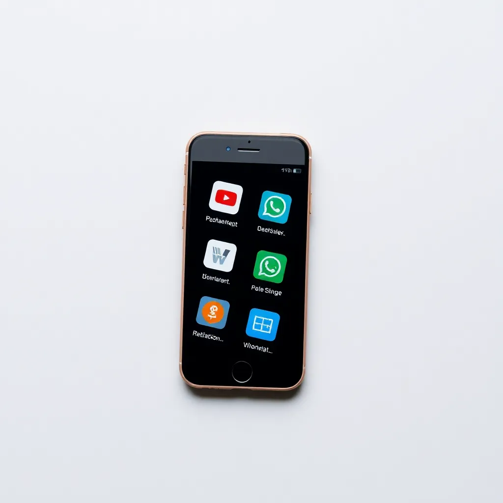 Smartphone met verschillende budgetteringsapps op het scherm